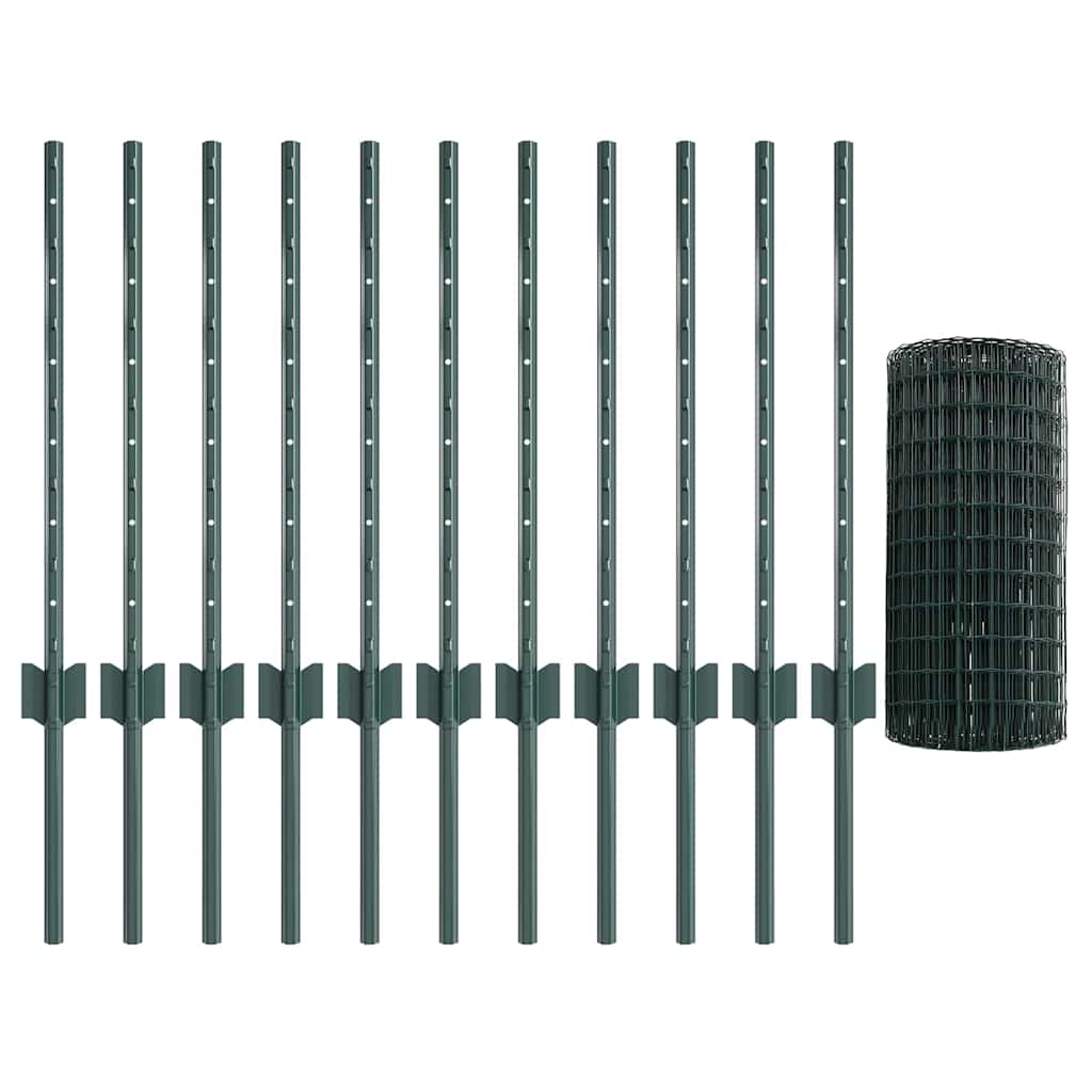Fence with Post Green