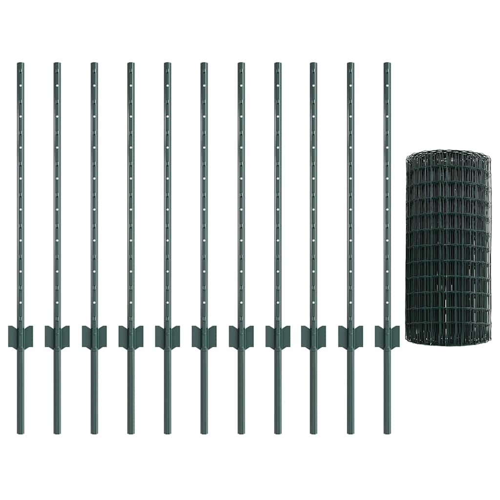 Fence with Post Green