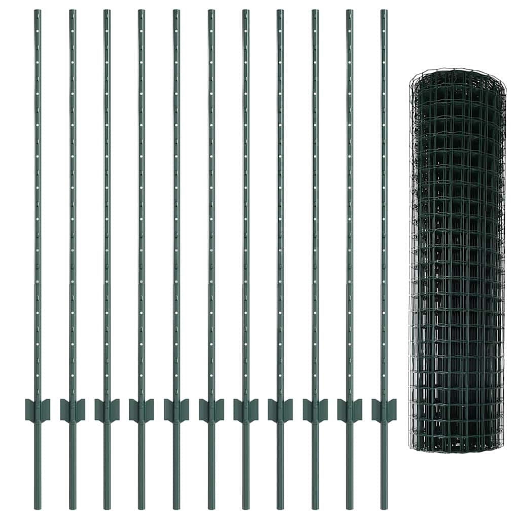 Fence with Post Green