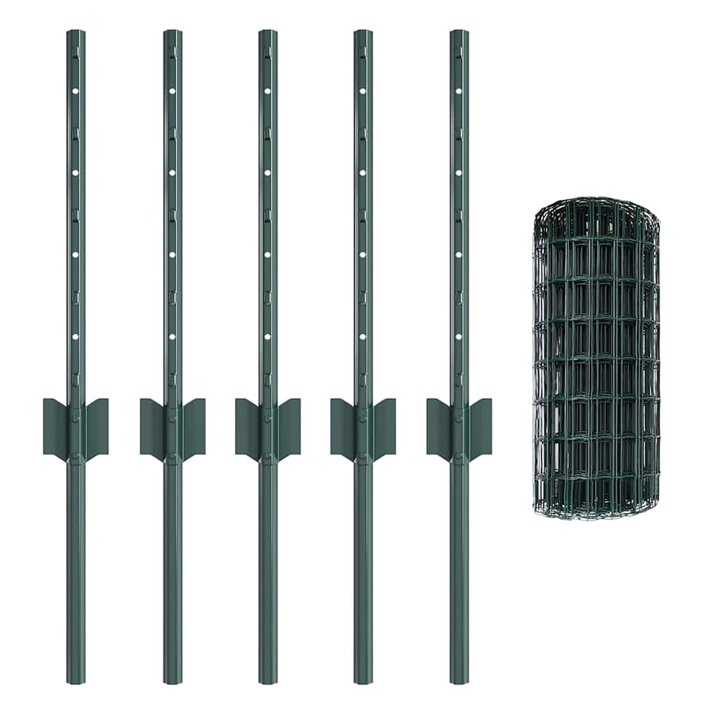 Fence with Post Green