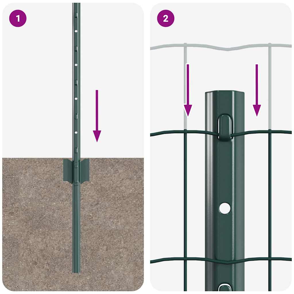 Fence with Post Green