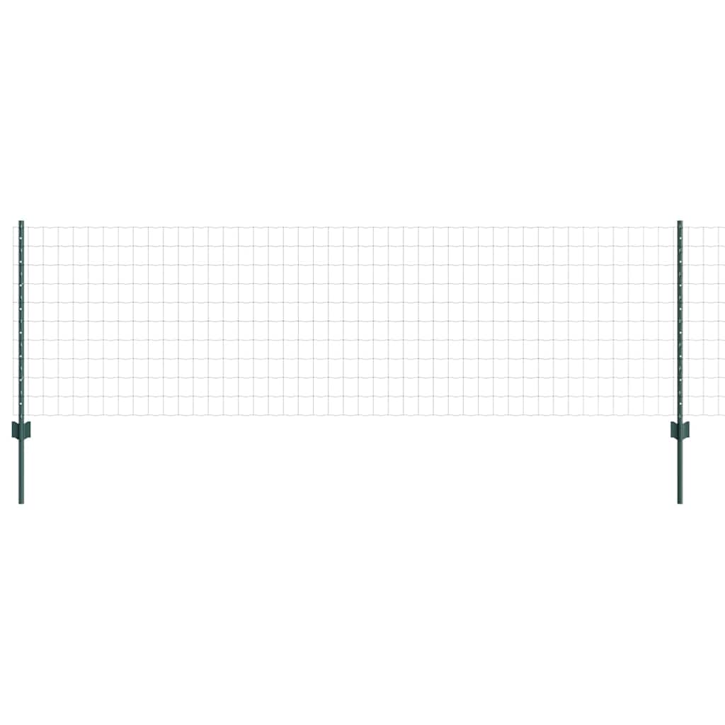 Welded Wire Fence 10 x 0.8 m (W x H) PVC-Coated Steel Green
