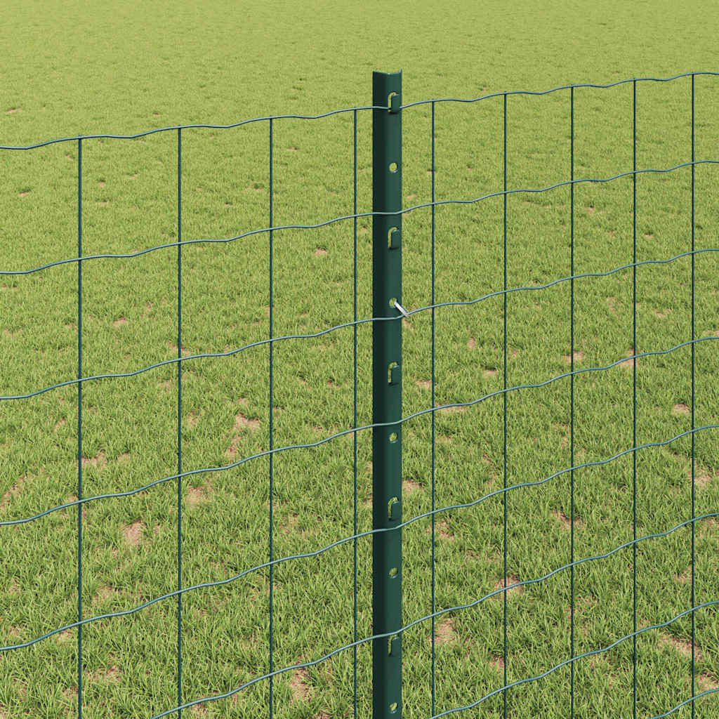 Welded Wire Fence 10 x 1.4 m (W x H) PVC-Coated Steel Green