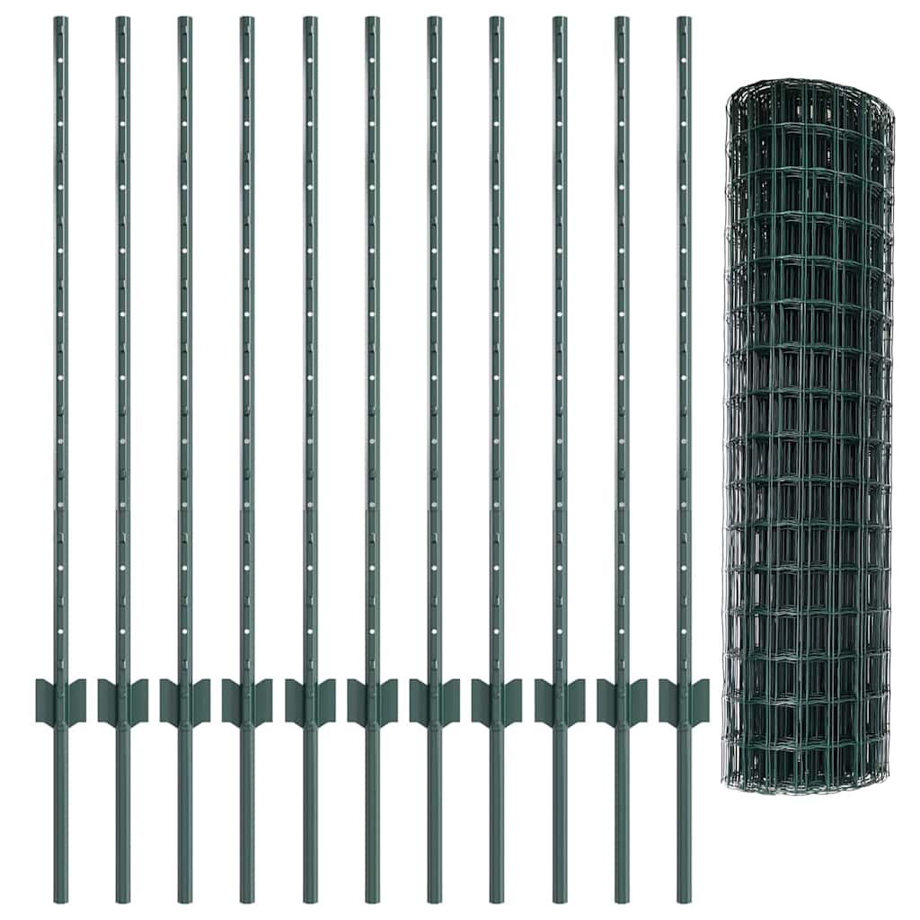 Fence with Post Green