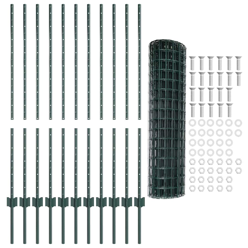Fence with Post Green