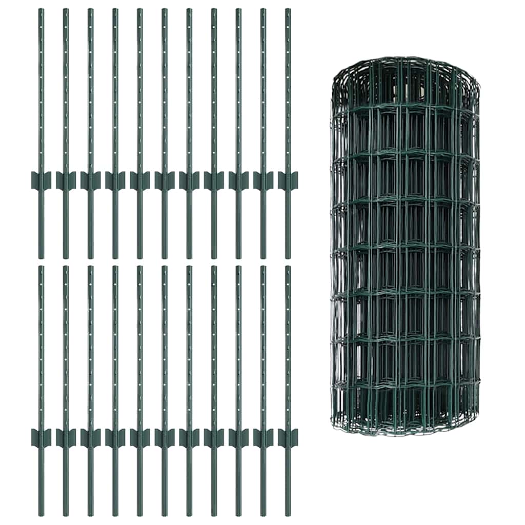 Fence with Post Green