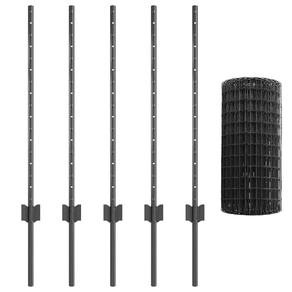Fence with Post Grey