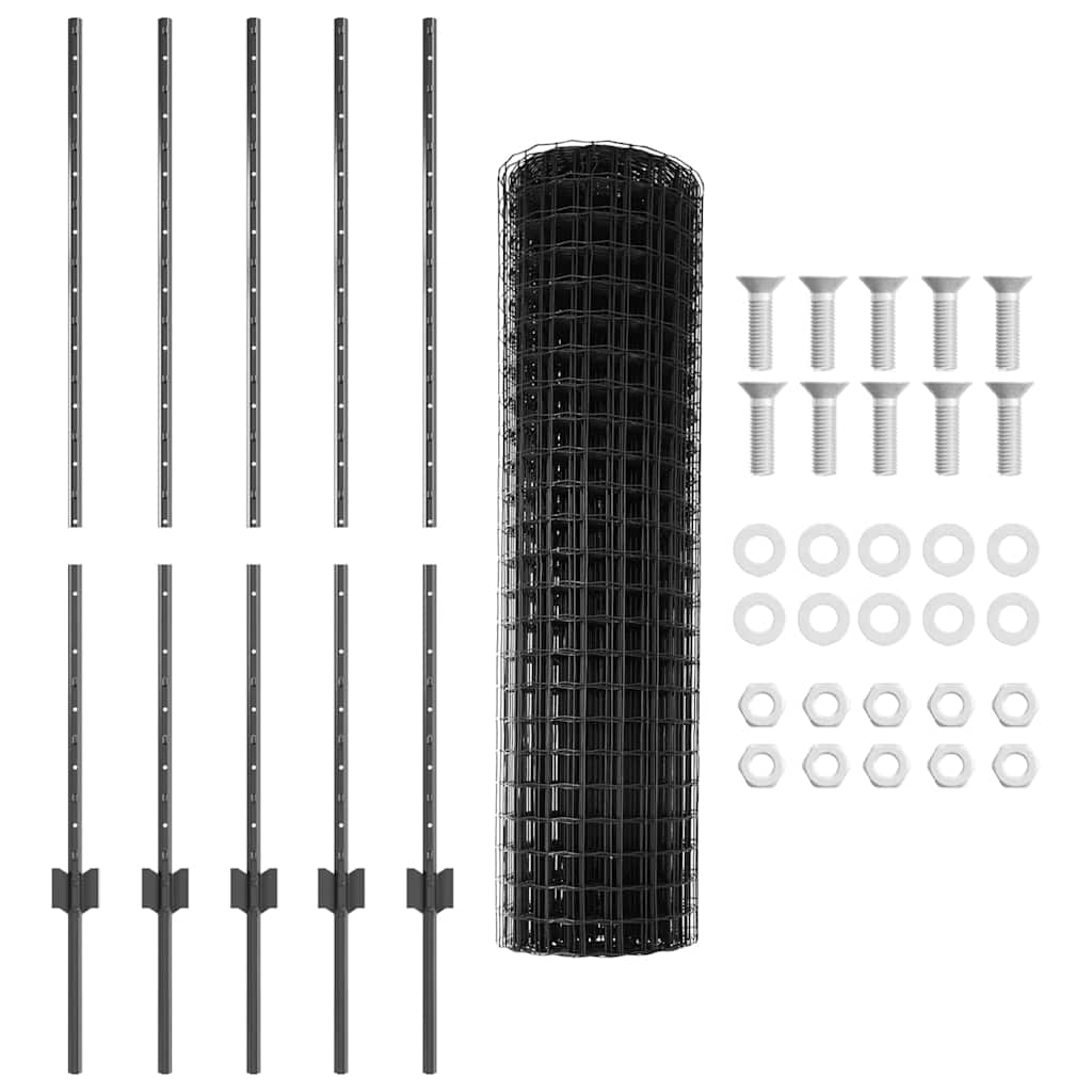 Fence with Post Grey