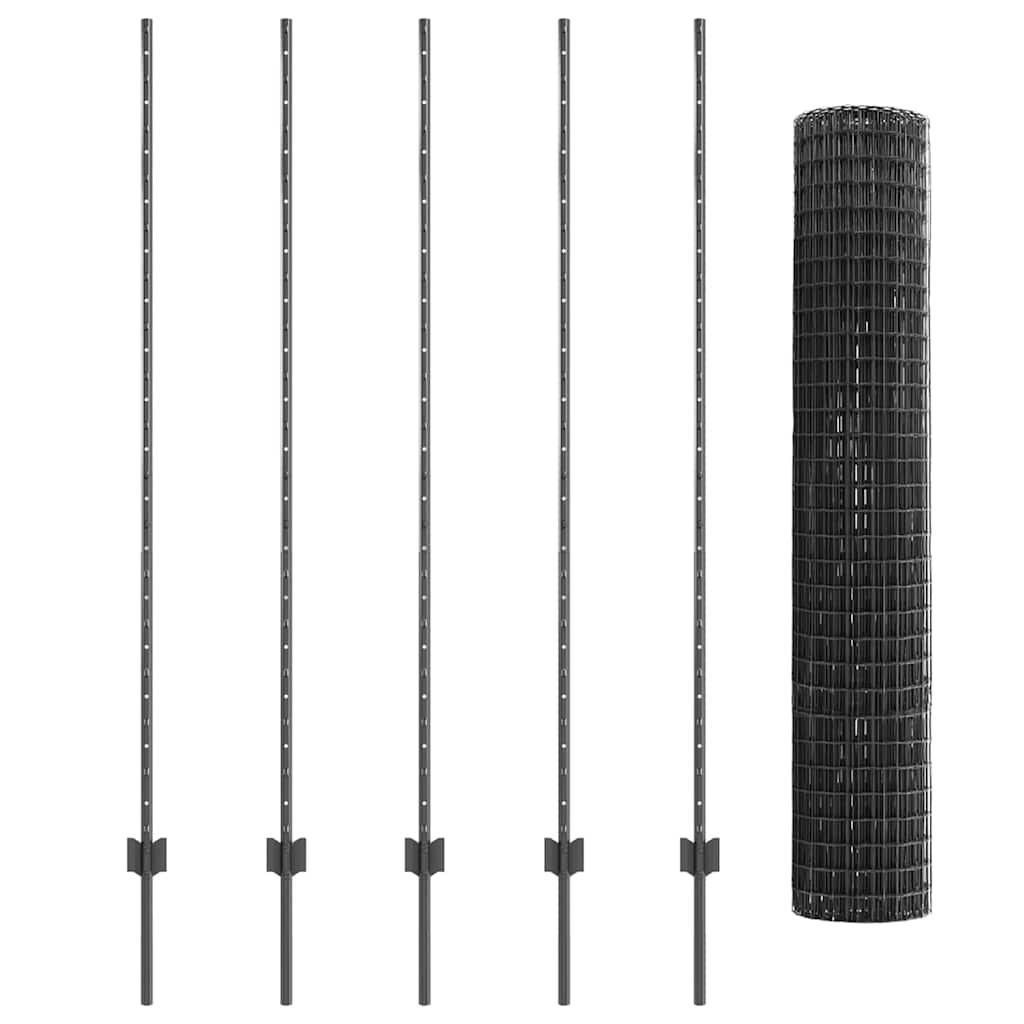 Fence with Post Grey