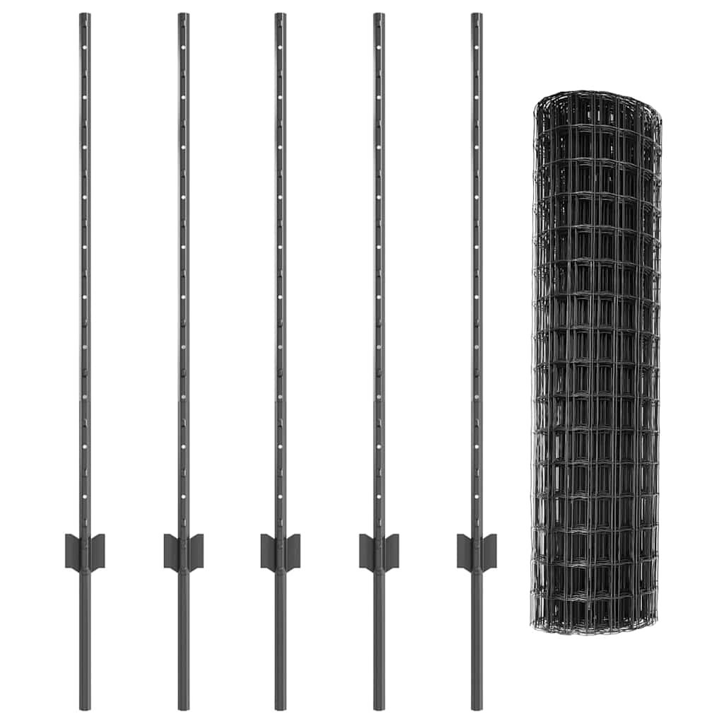 Fence with Post Grey