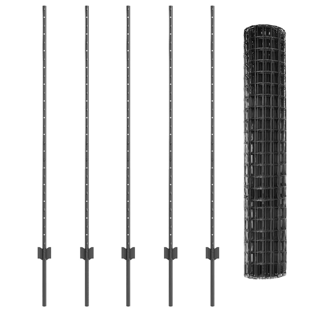 Fence with Post Grey