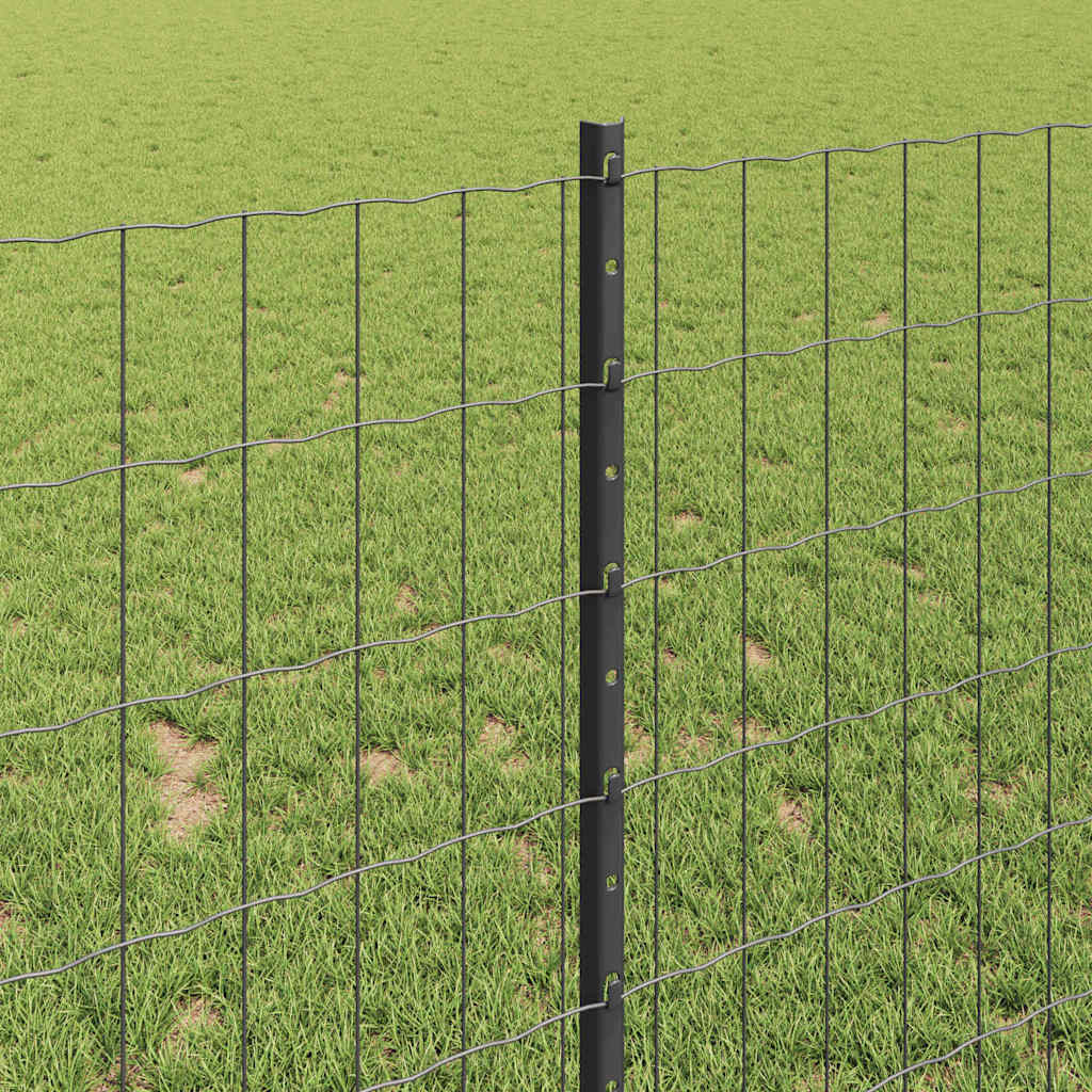 Welded Wire Fence 10 x 1 m (W x H) PVC-Coated Steel Grey Mesh