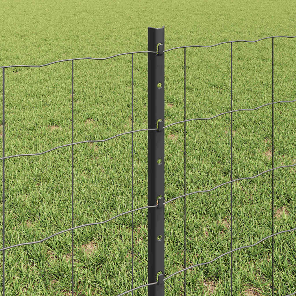 Welded Wire Fence 10 x 0.6 m (W x H) PVC-Coated Steel Grey Mesh
