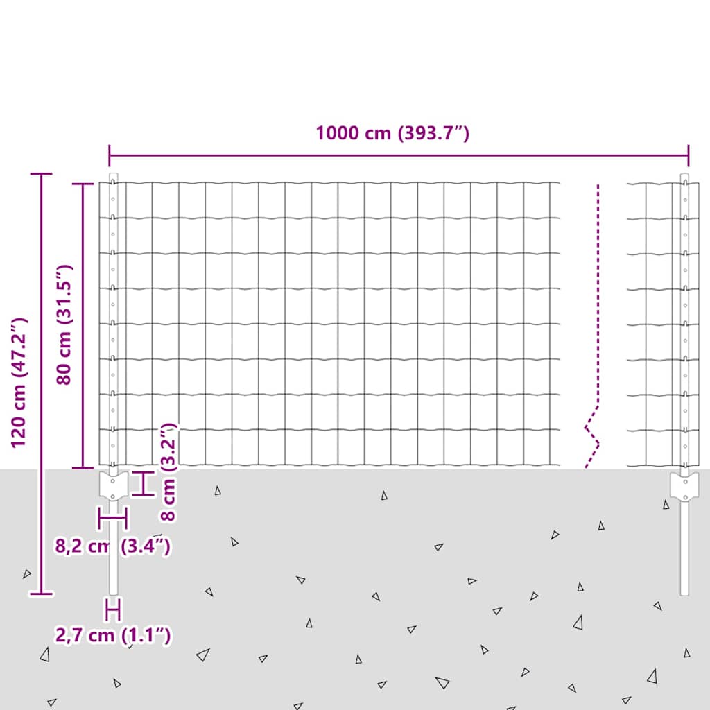 Fence with Post Grey