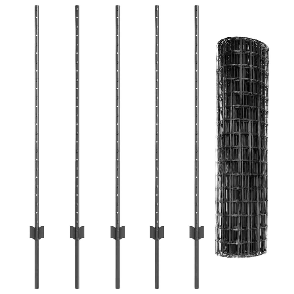 Fence with Post Grey