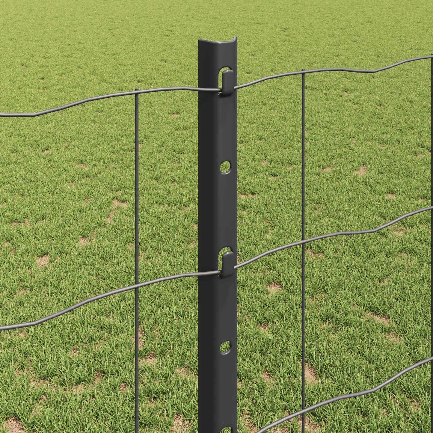 Fence with Post Grey