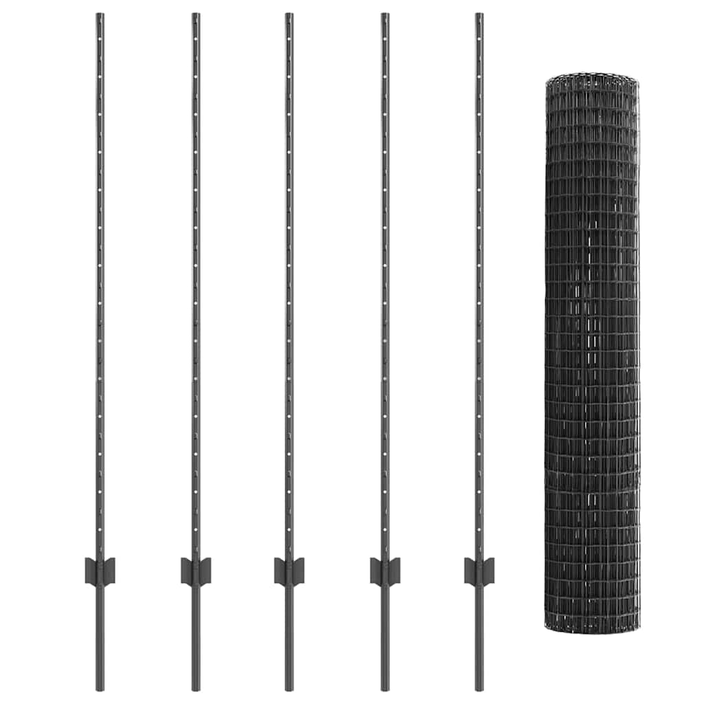 Fence with Post Grey