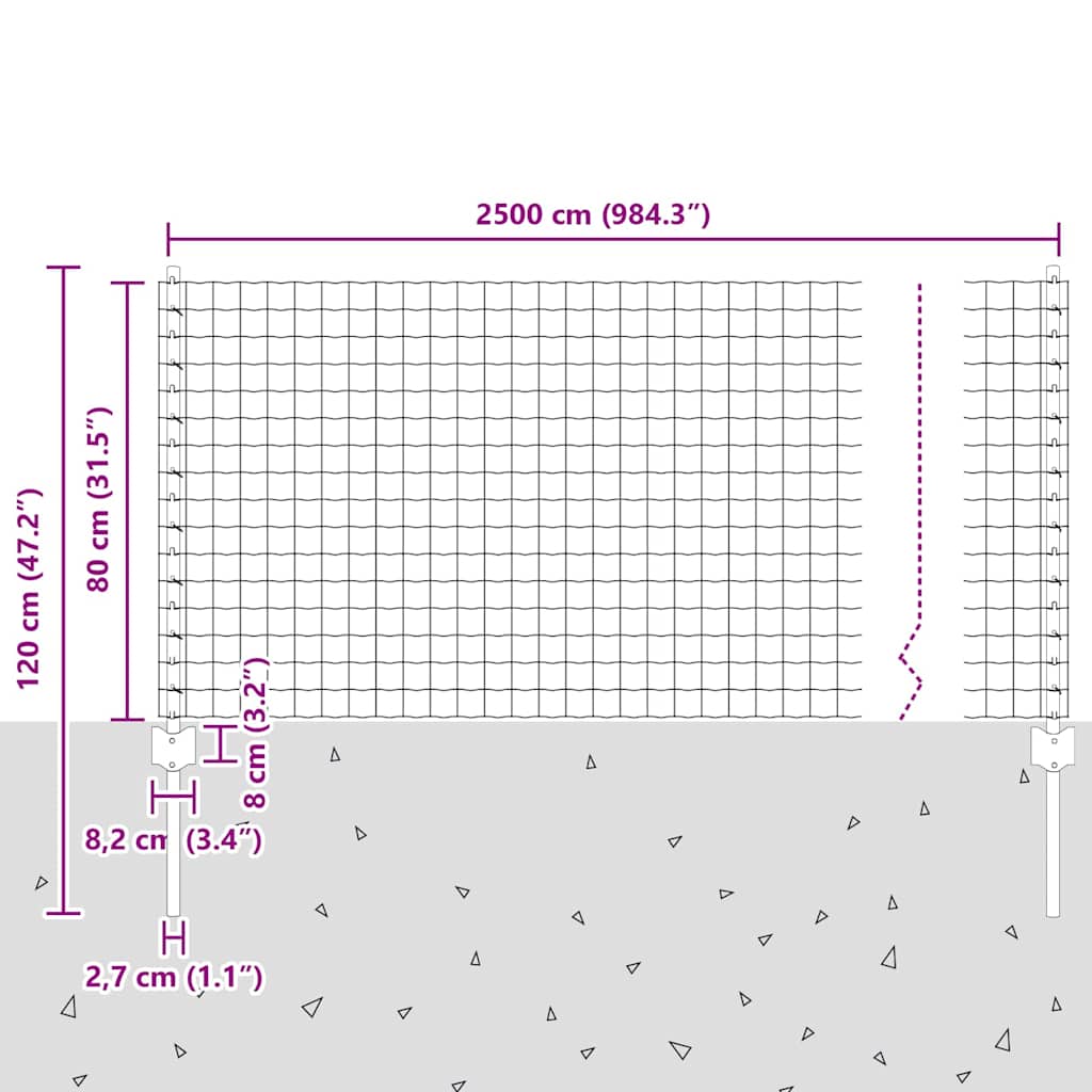 Fence with Post Grey