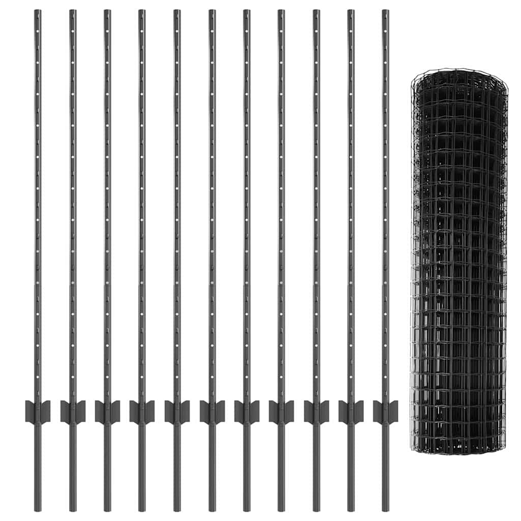 Fence with Post Grey