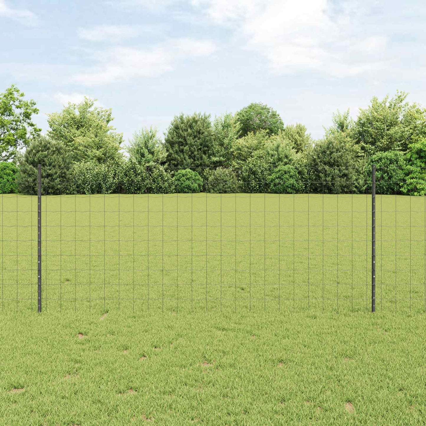 Fence with Post Grey