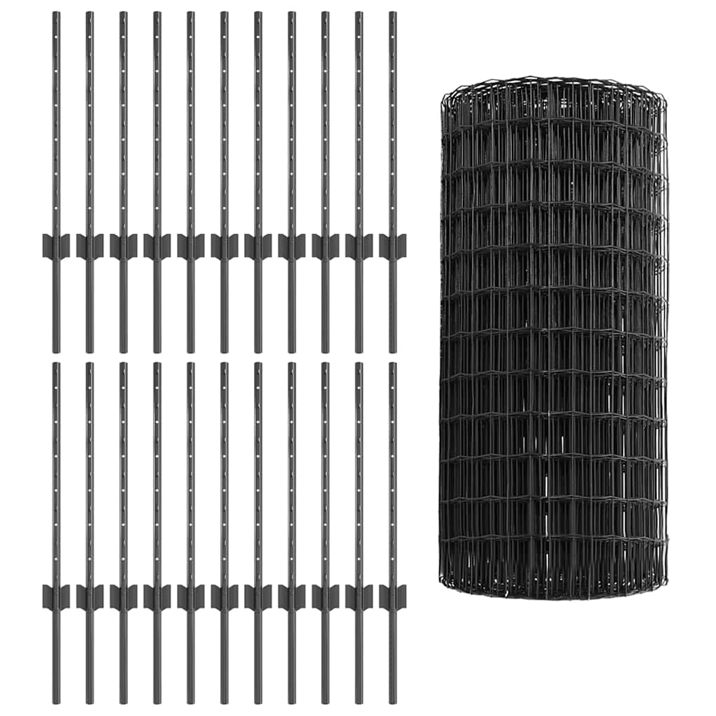 Fence with Post Grey
