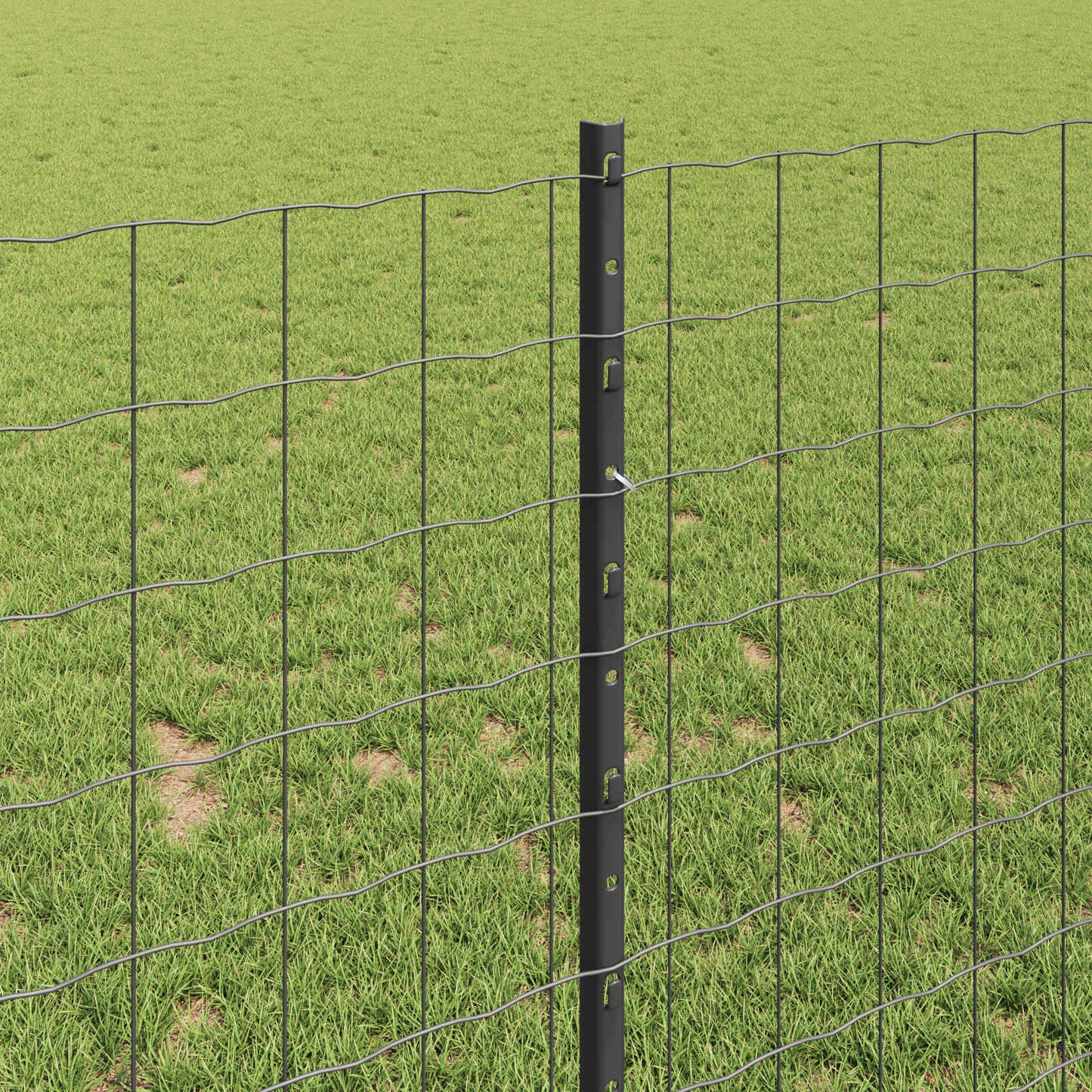 Fence with Post Grey