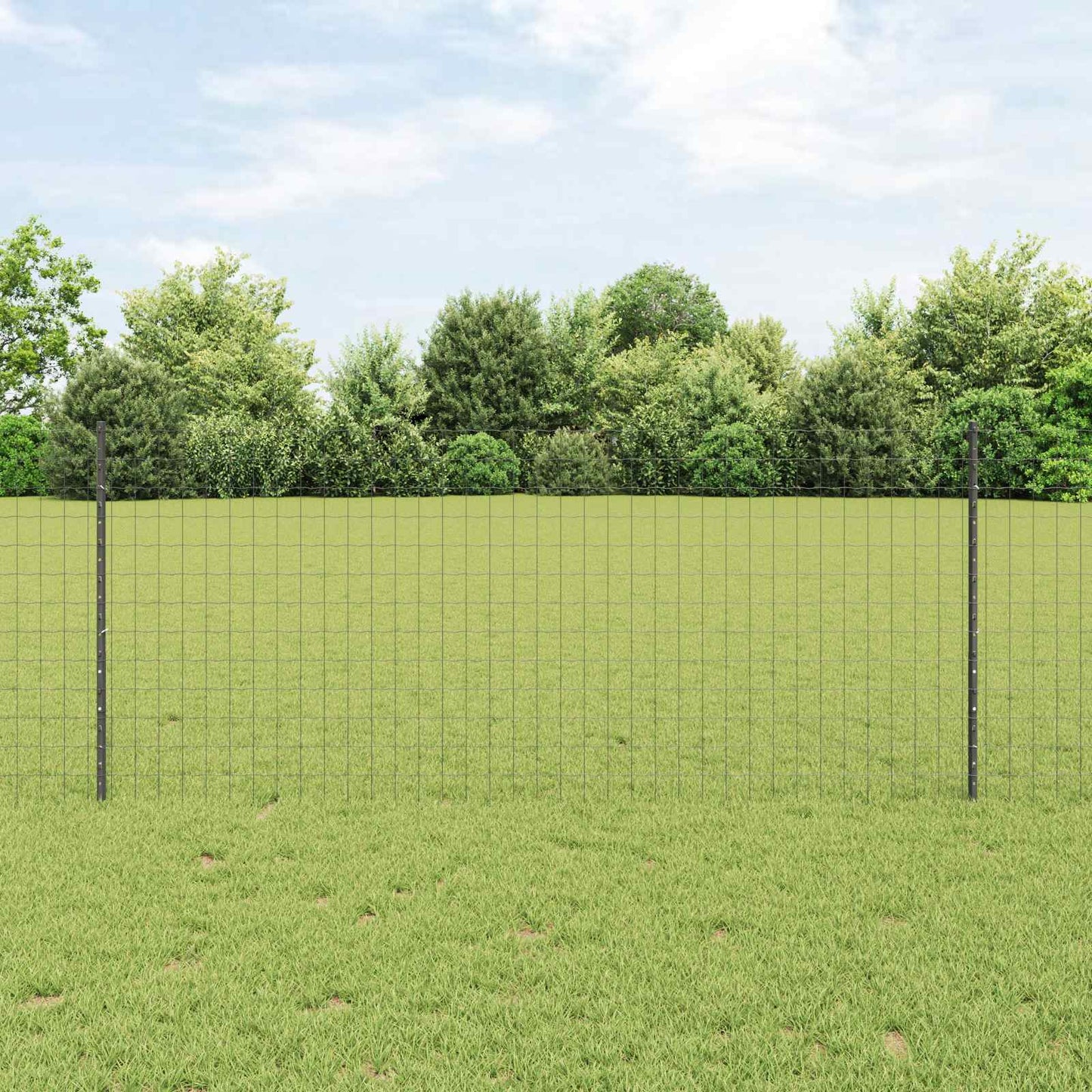 Fence with Post Grey