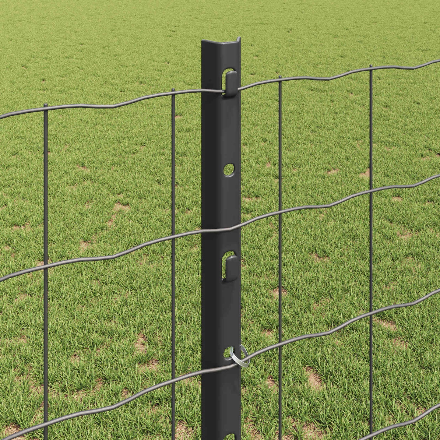 Fence with Post Grey