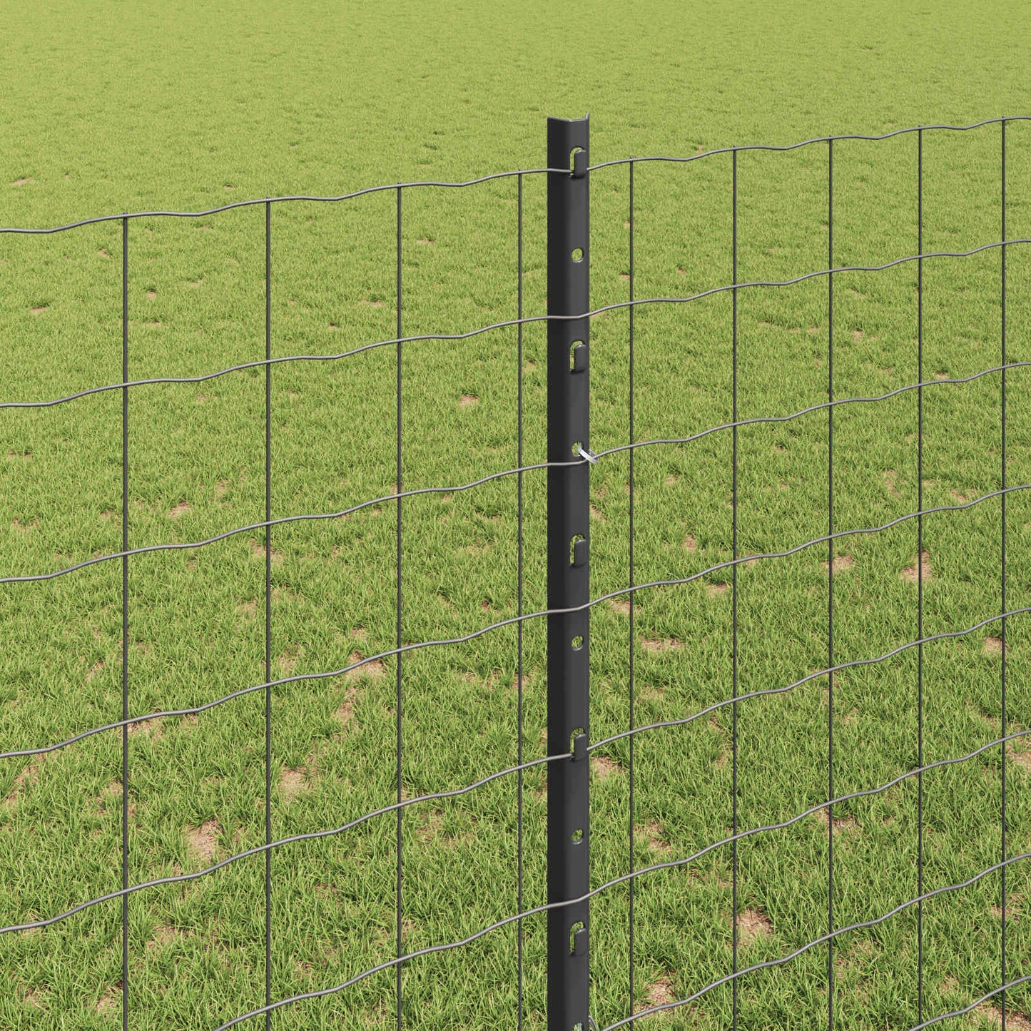 Fence with Post Grey