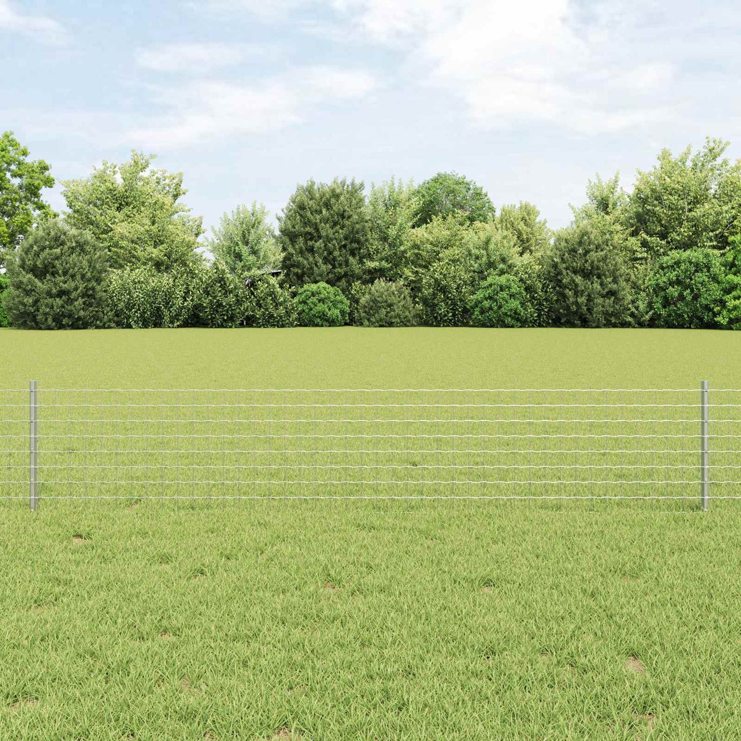 Fence with Post Silver
