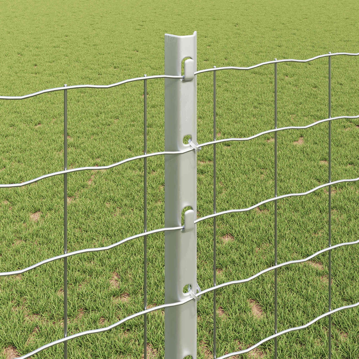 Fence with Post Silver