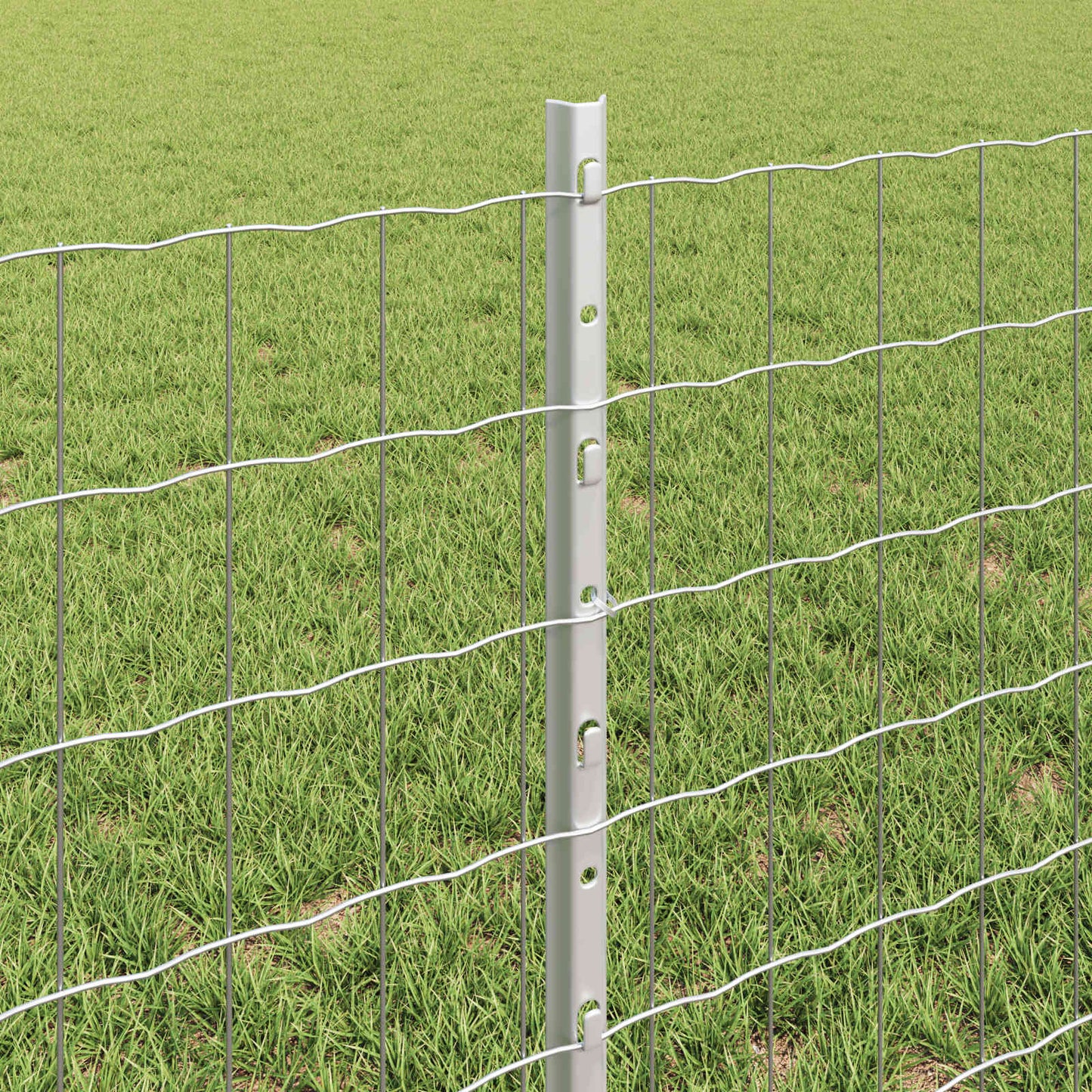 Fence with Post Silver