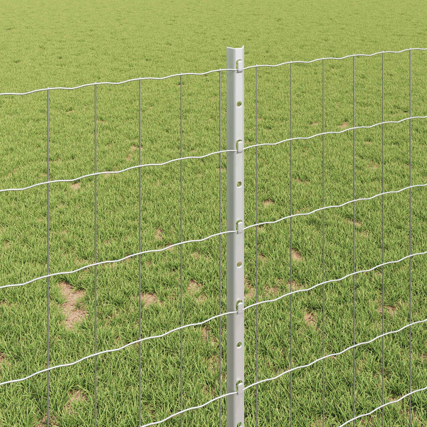 Fence with Post Silver