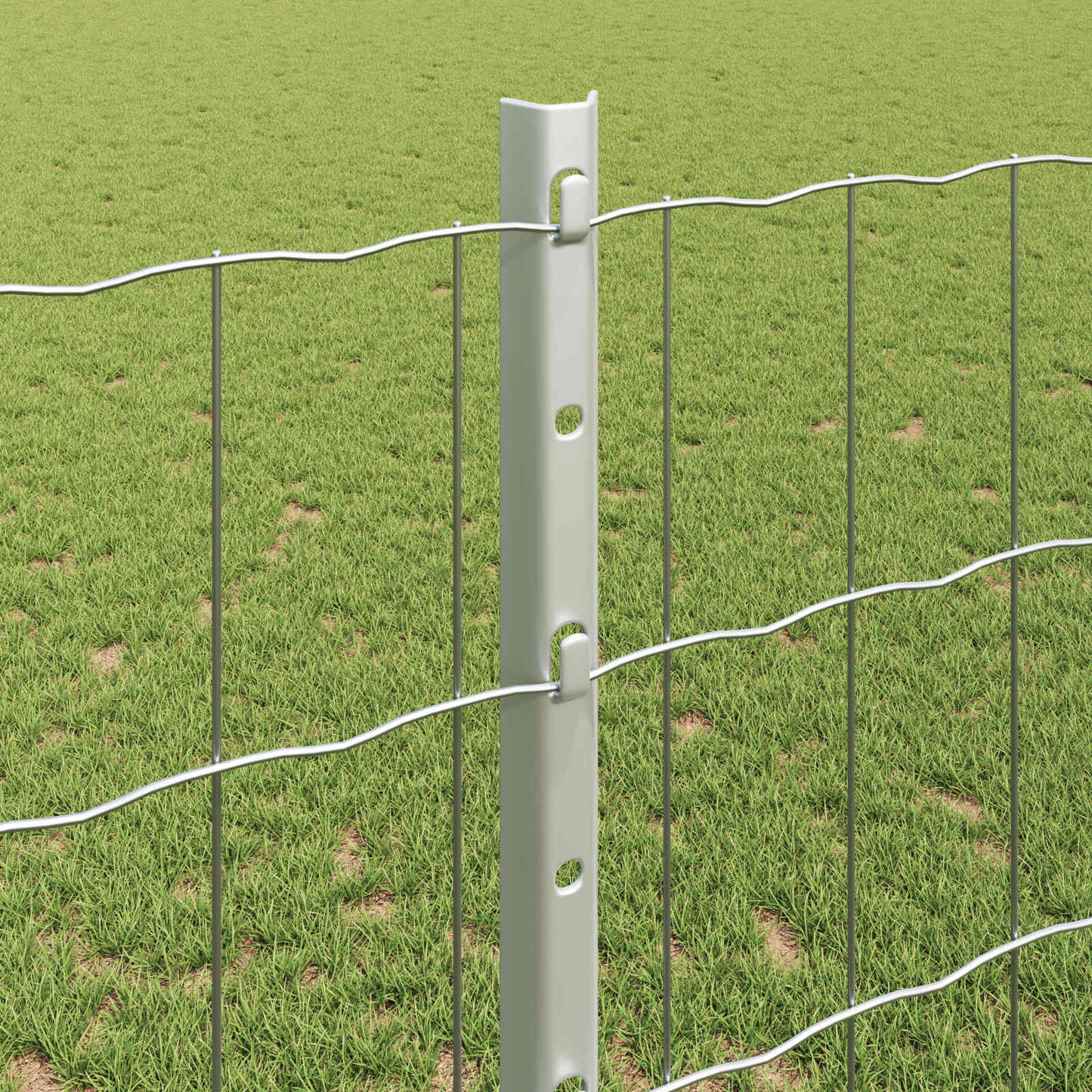 Fence with Post Silver