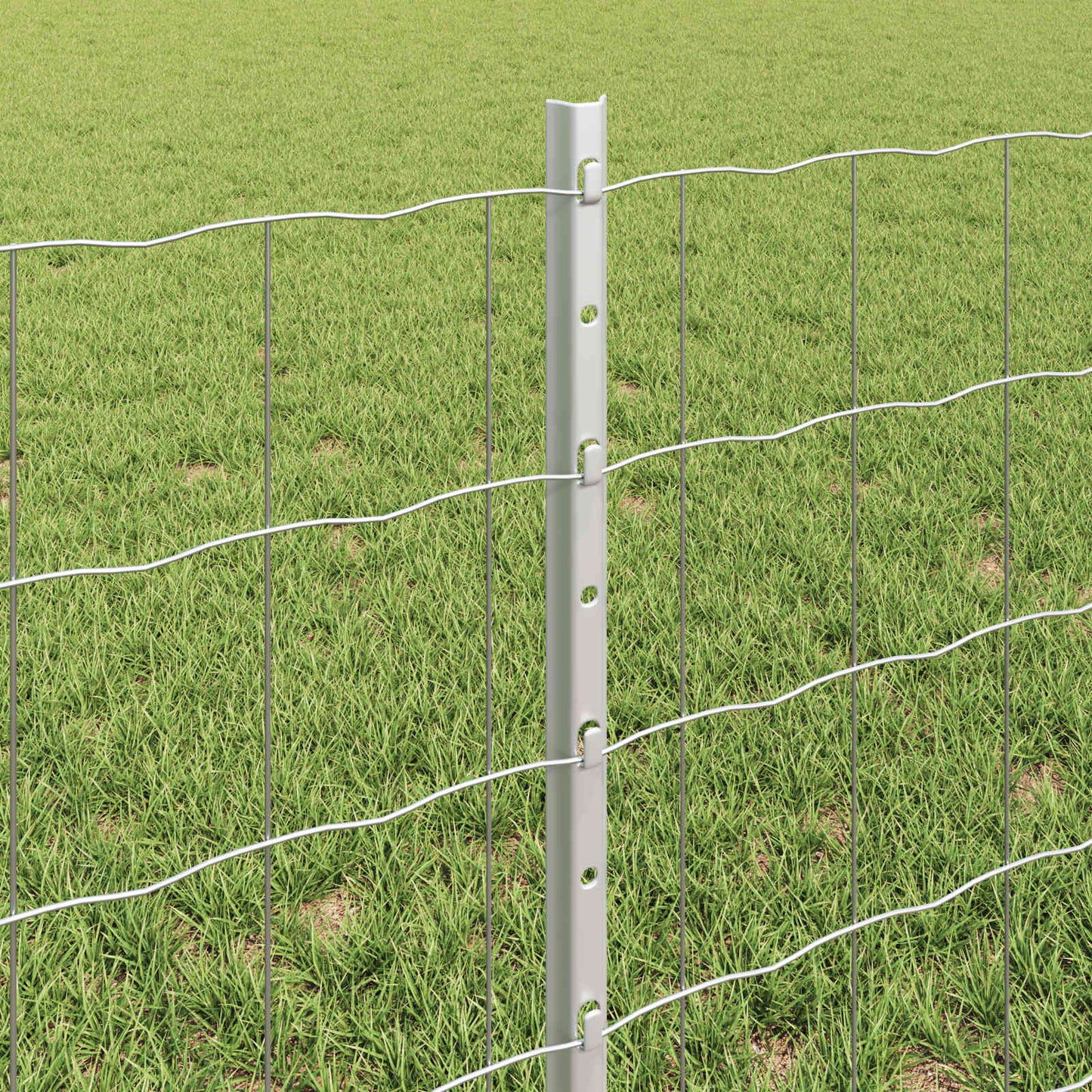 Fence with Post Silver