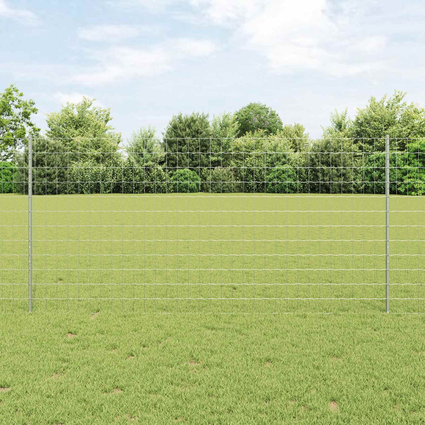 Fence with Post Silver