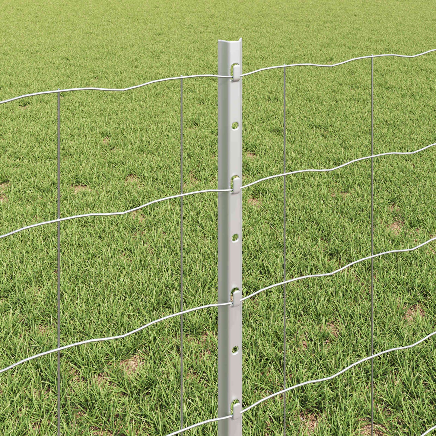 Fence with Post Silver