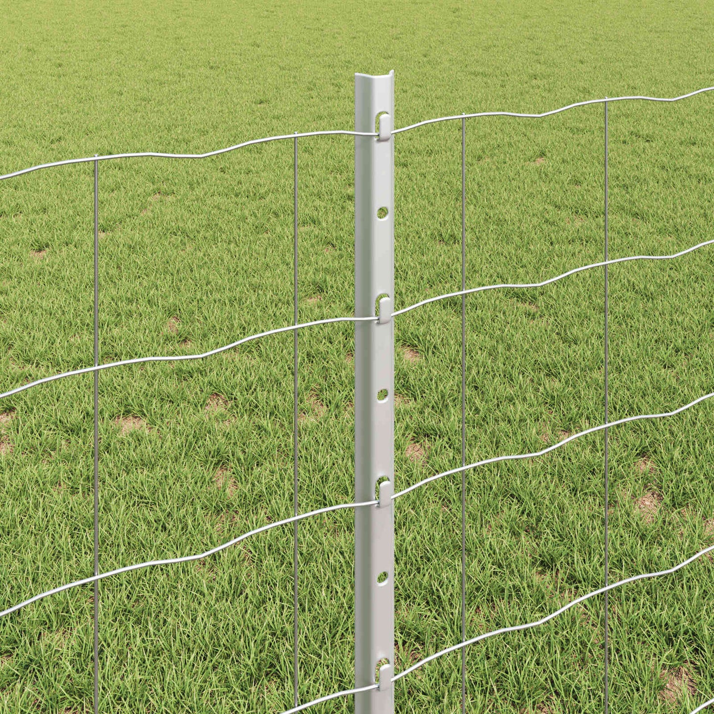 Fence with Post Silver