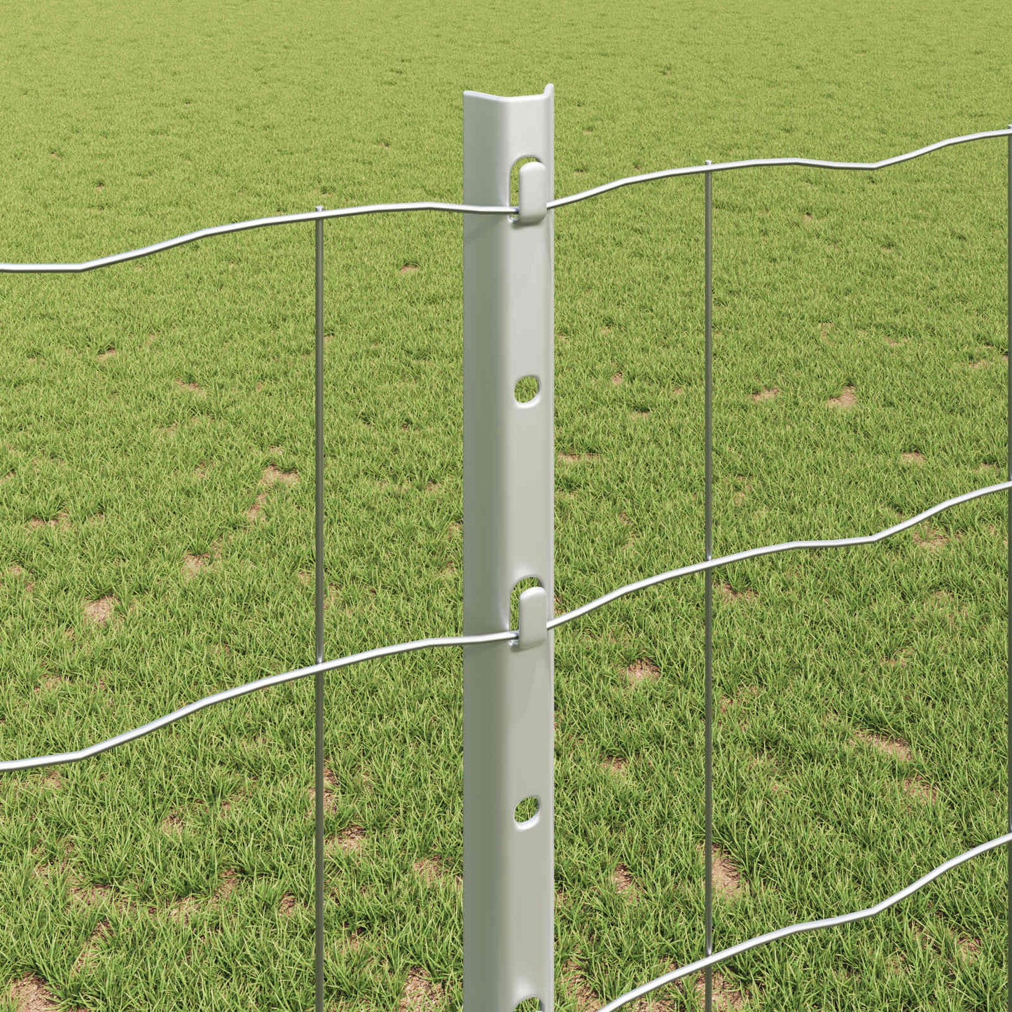 Fence with Post Silver