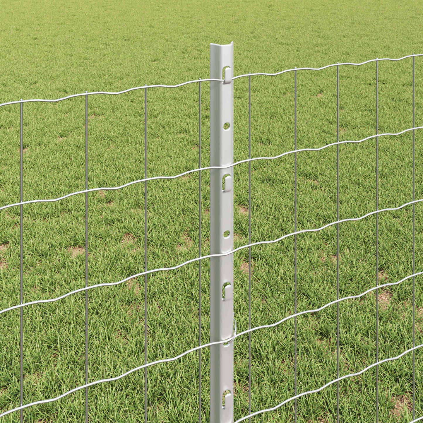 Fence with Post Silver