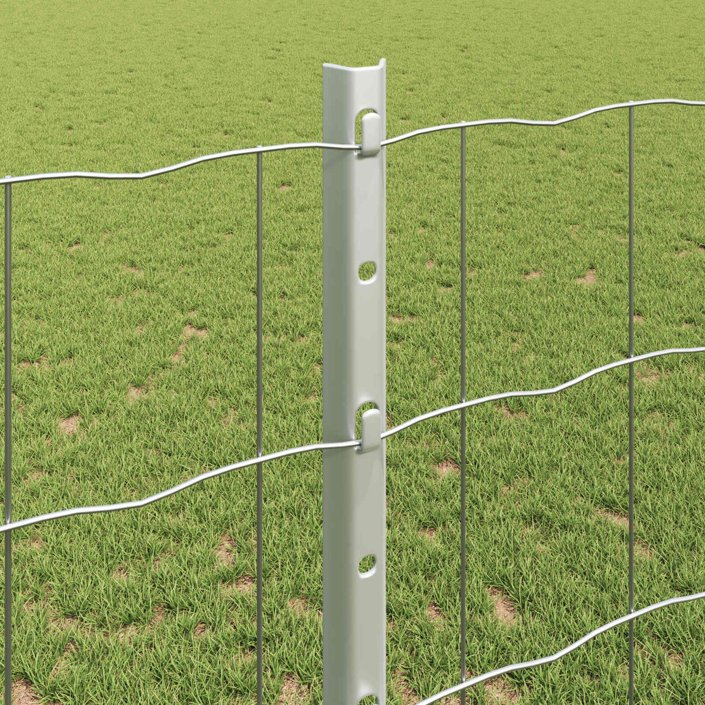Fence with Post Silver