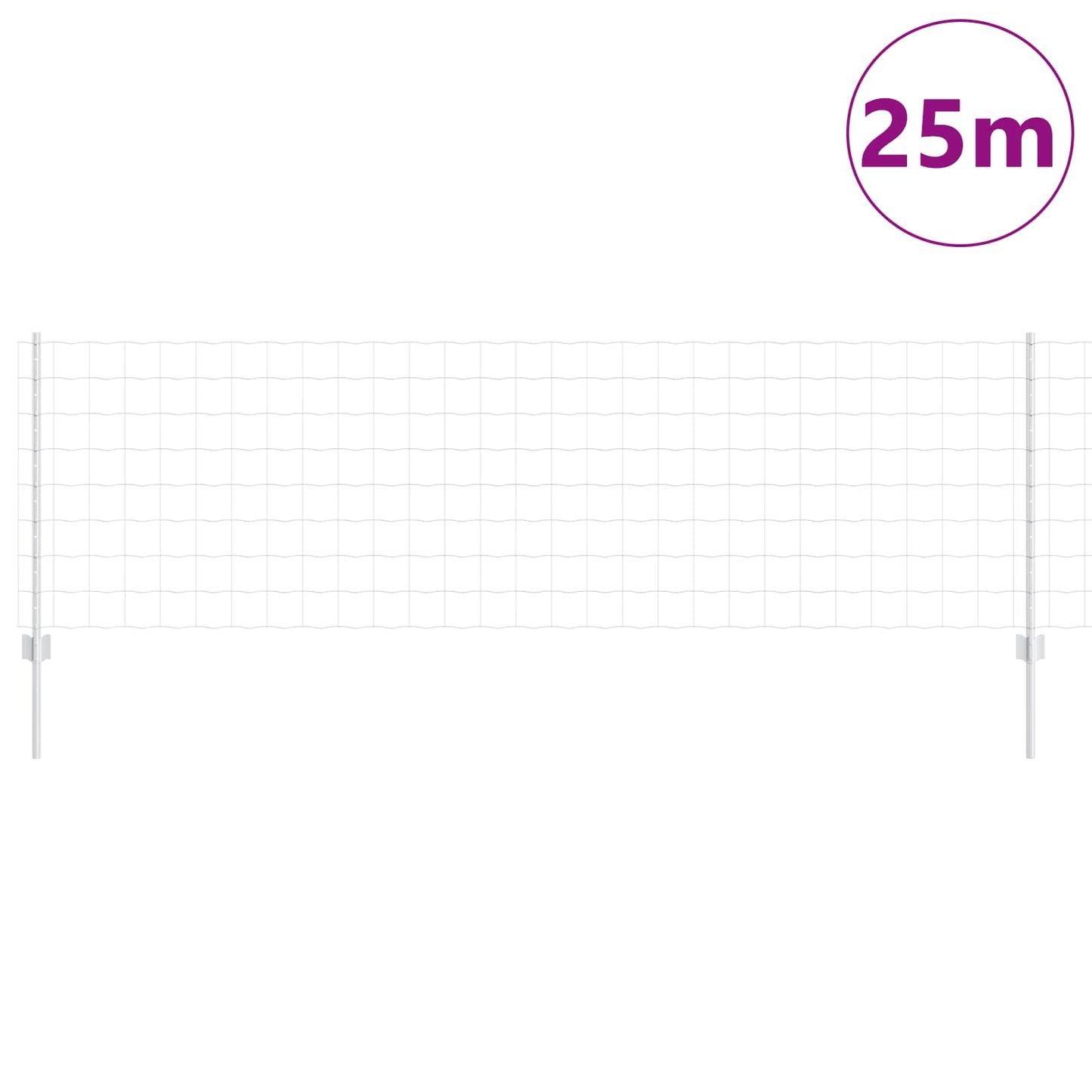 Welded Wire Fence 25 x 0.8 m (W x H) Hot-Dip Galvanised Steel