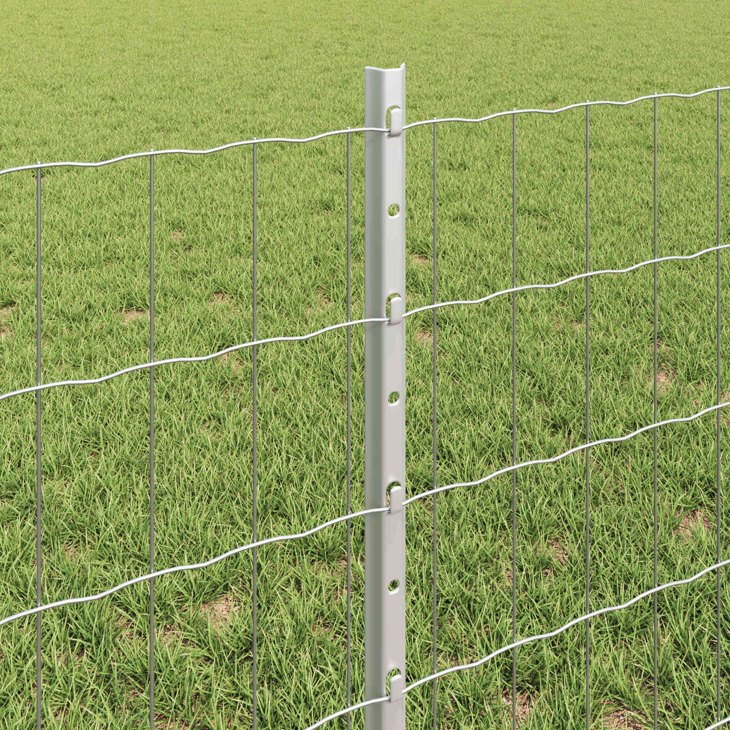 Fence with Post Silver