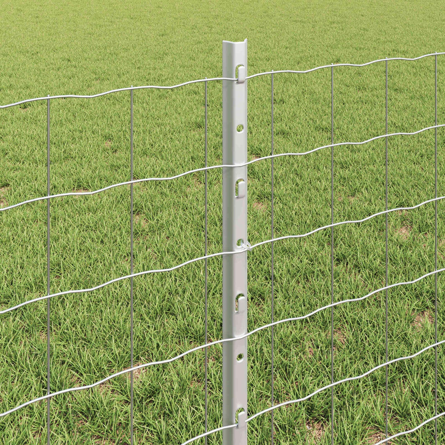 Fence with Post Silver