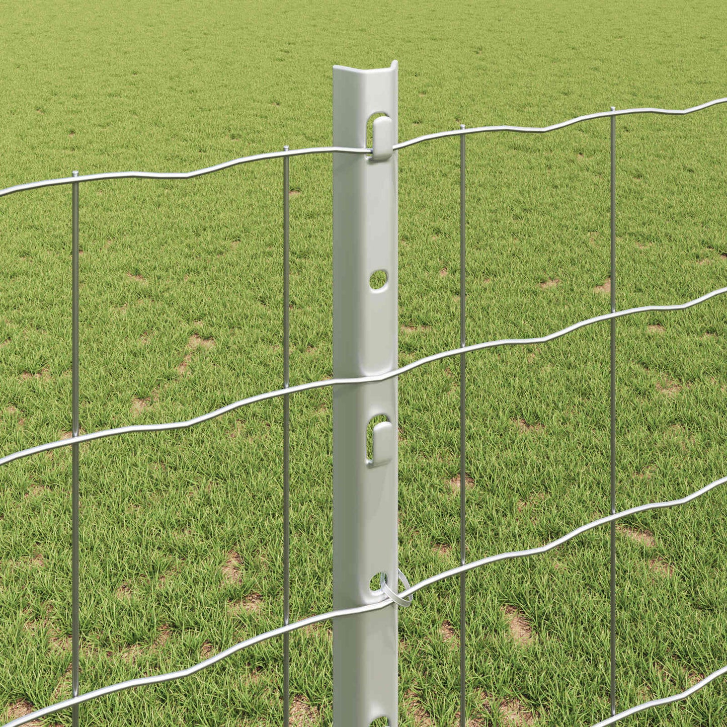 Fence with Post Silver