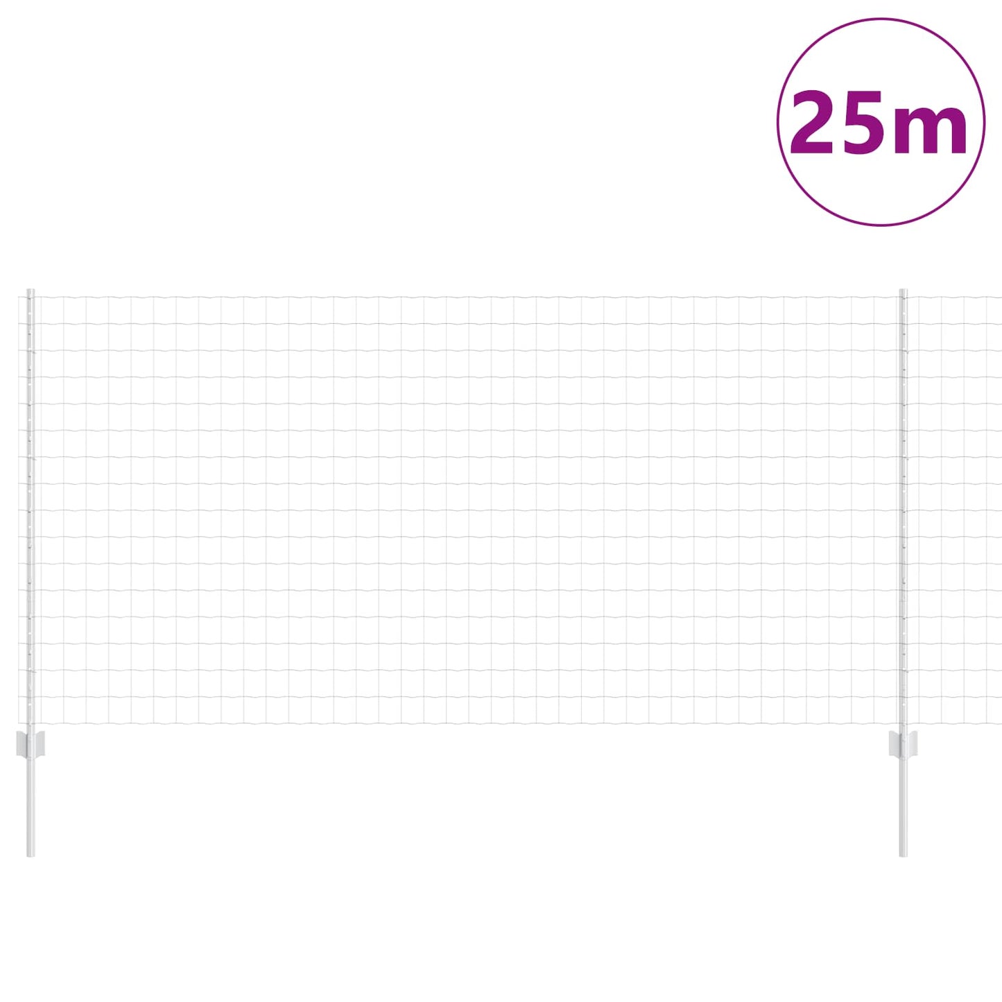 Welded Wire Fence 25 x 1.2 m (W x H) Hot-Dip Galvanised Steel