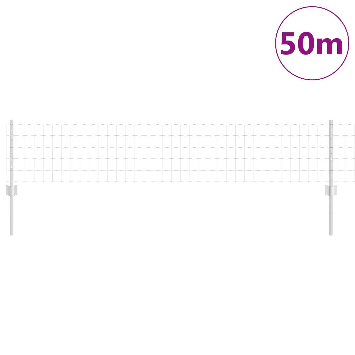 Welded Wire Fence 50 x 0.4 m (W x H) Hot-Dip Galvanised Steel