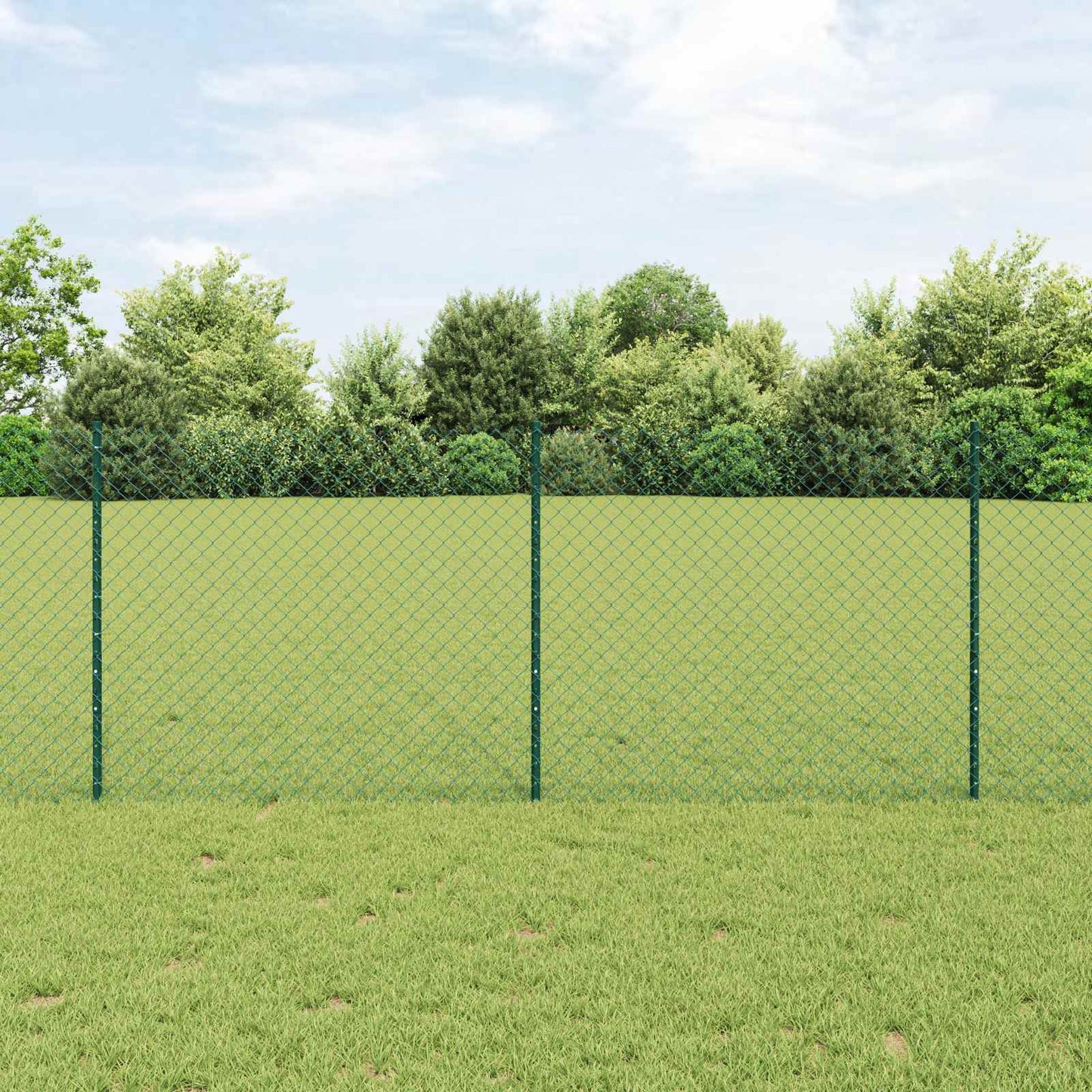 Fence with Post Green