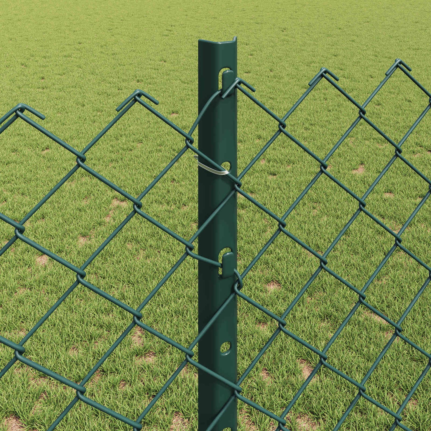 Fence with Post Green
