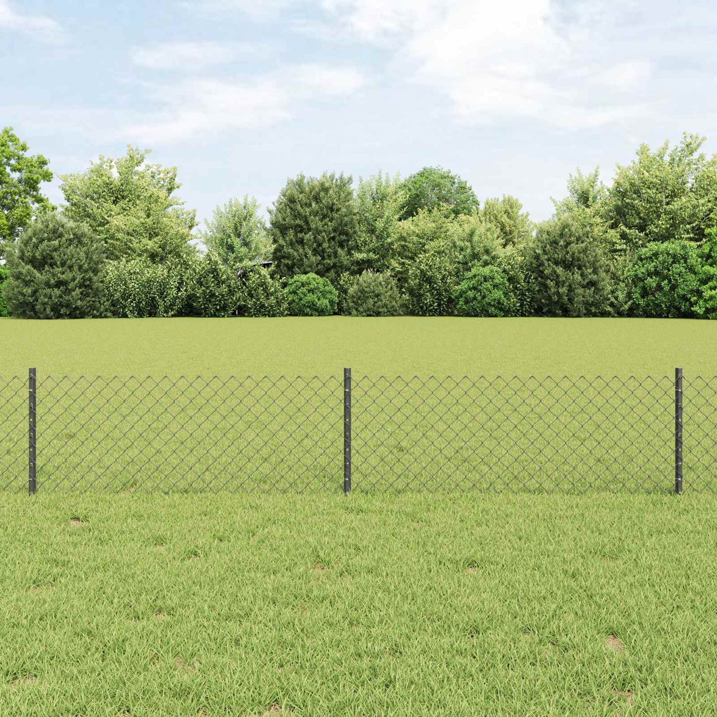 Fence with Post Grey